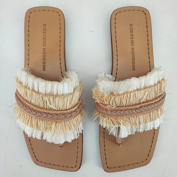 Sigerson Morrison Women’s Brown Synthetic Sandal Size 6B - Picture 4 of 8